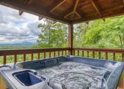 view topia hot tub pigeon forge cabin rental