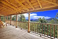 view from porch at Passion's Peak cabin