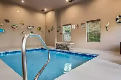 indoor pool in a pigeon forge cabin