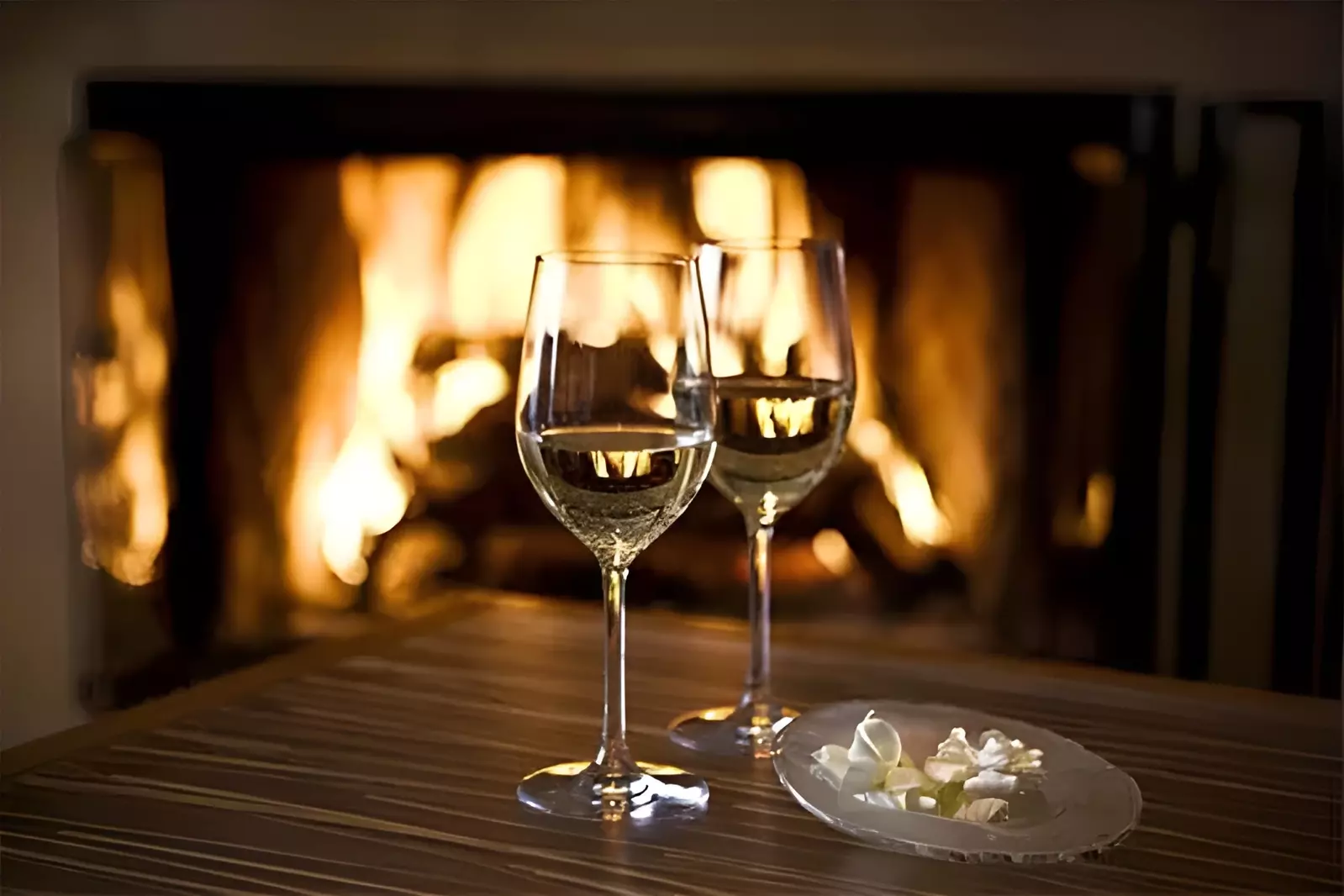 romantic fireplace