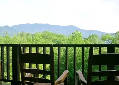 Incredible view from the porch of a Gatlinburg Cabin for Couples